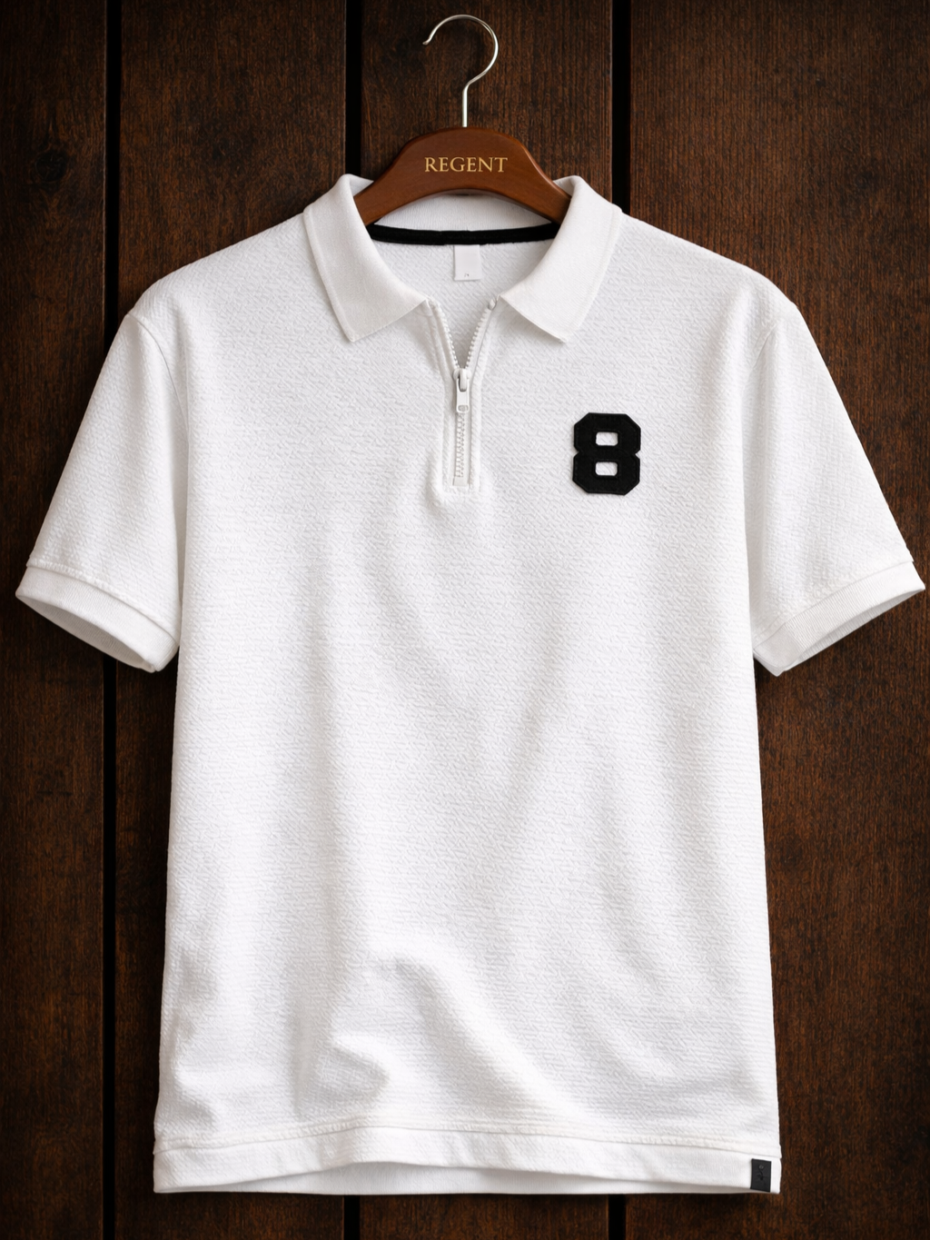 Axis Textured Zipper Premium Tees,Textured Zip Neck Premium T-Shirt
