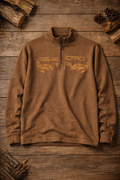 Structured Texture Quarterzip Premium Pullover,Premium Quarter Zip Textured Pullover