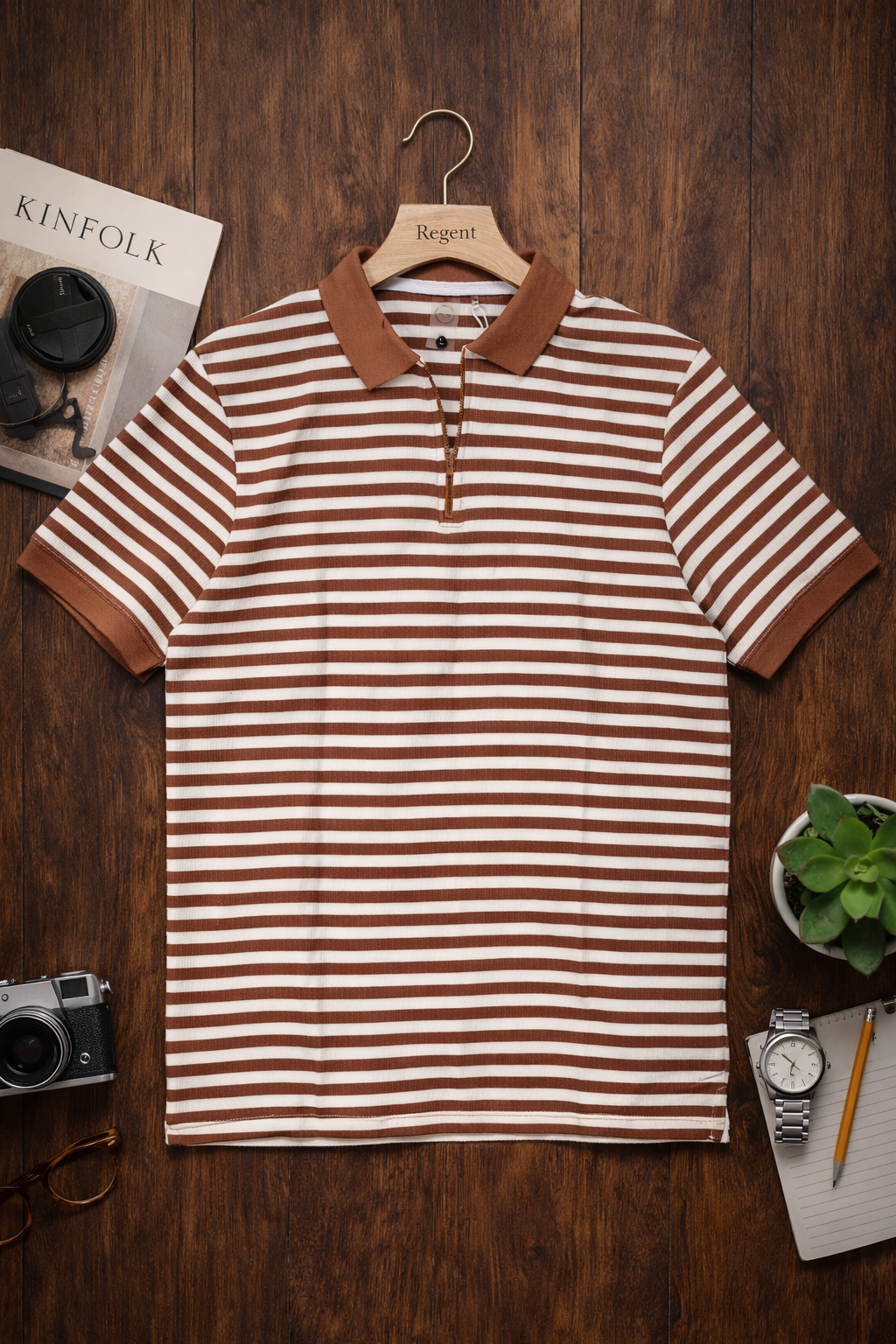 Vertical Line Soft Fabric Zipper Premium Tees,Vertical Stripe Soft Fabric Zip T-Shirt