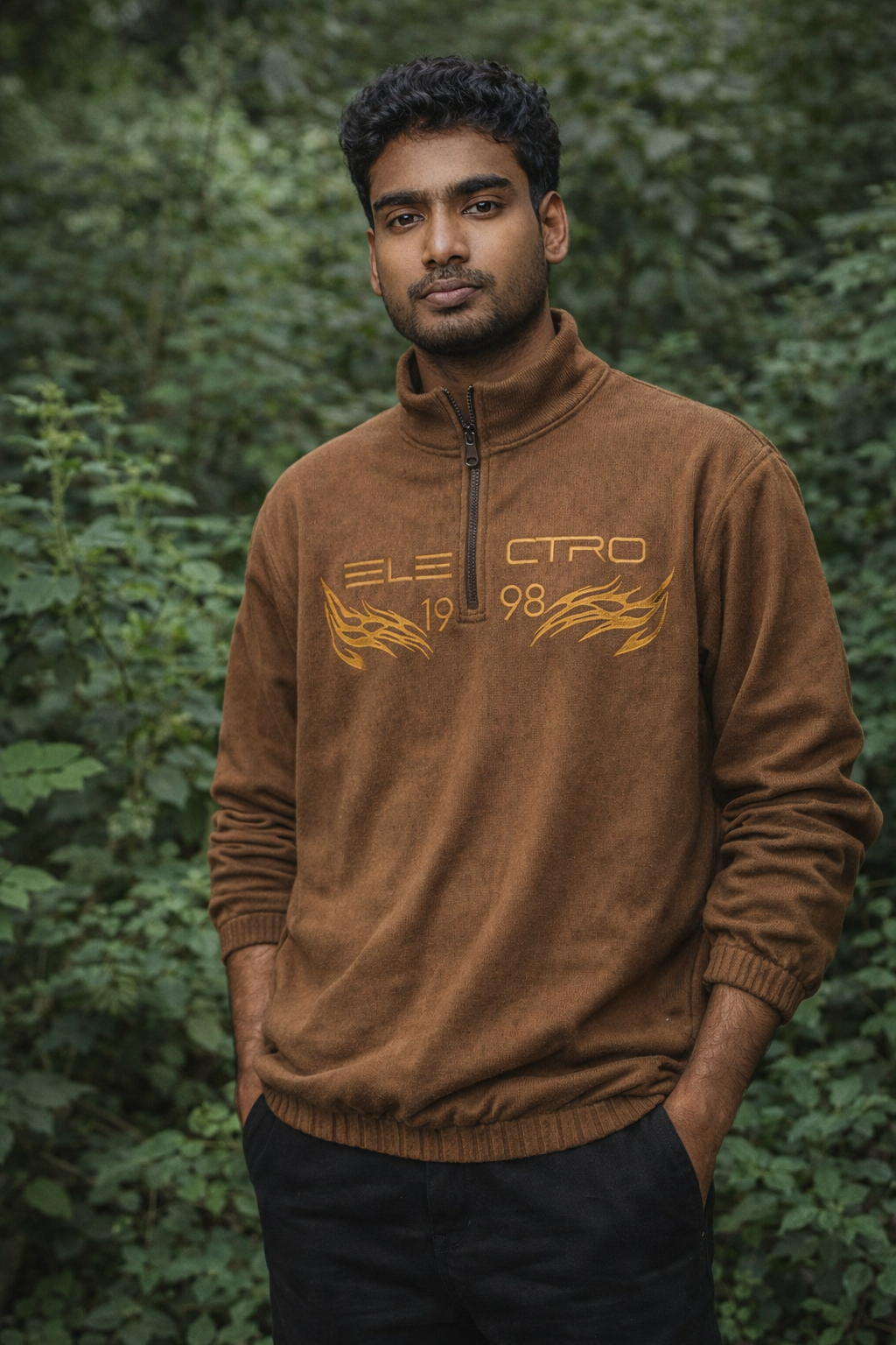 Structured Texture Quarterzip Premium Pullover,Premium Quarter Zip Textured Pullover