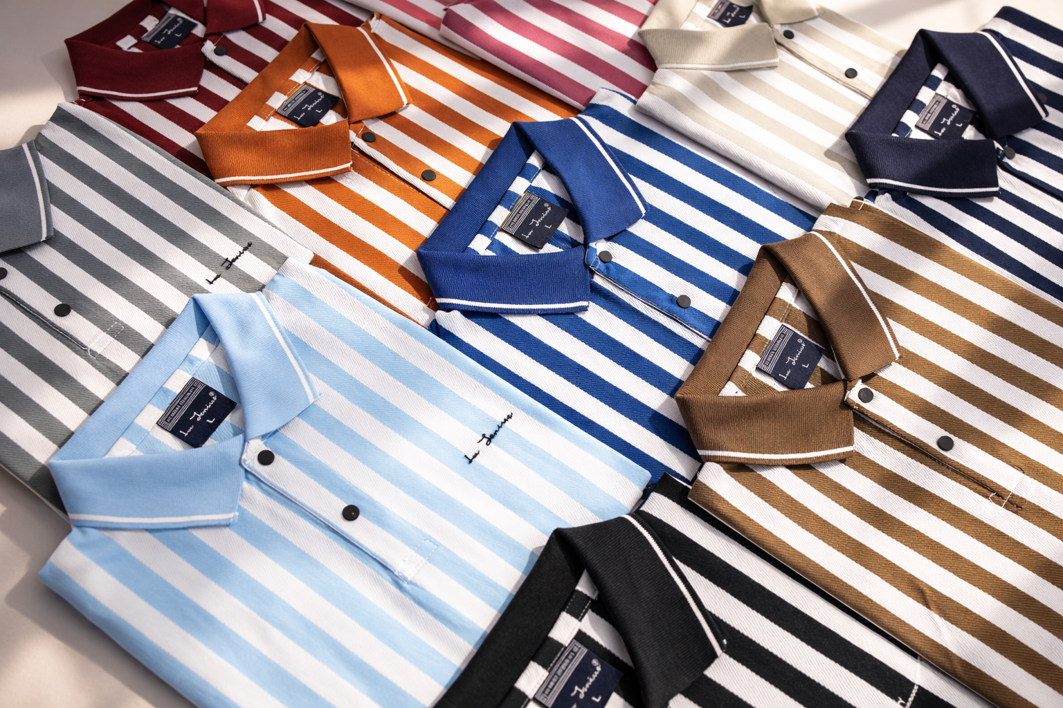 Vertical Stripe Polo T-Shirt for Men