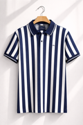 Vertical Stripe Polo T-Shirt for Men
