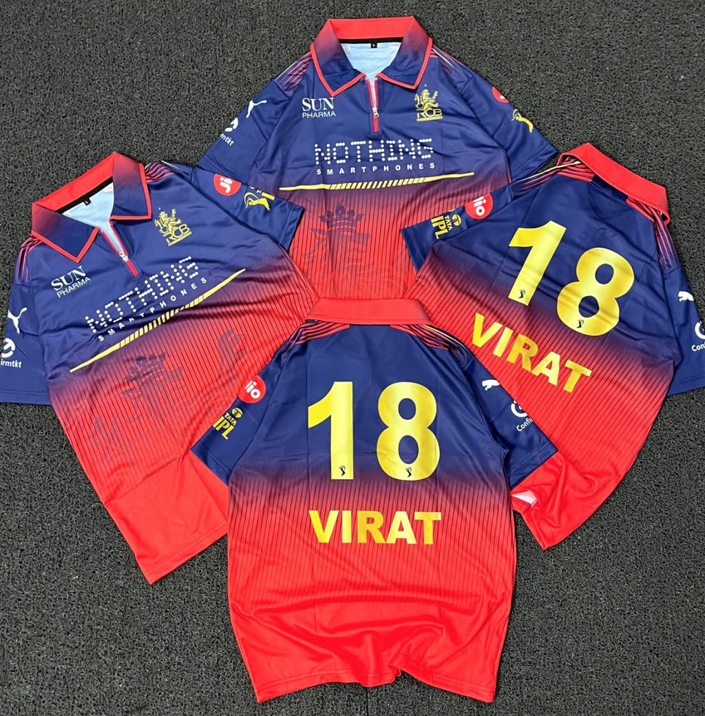 RCB 2026 Official Edition Jersey – Virat 18 | Premium Unisex Cricket T-Shirt | IPL Fan Wear