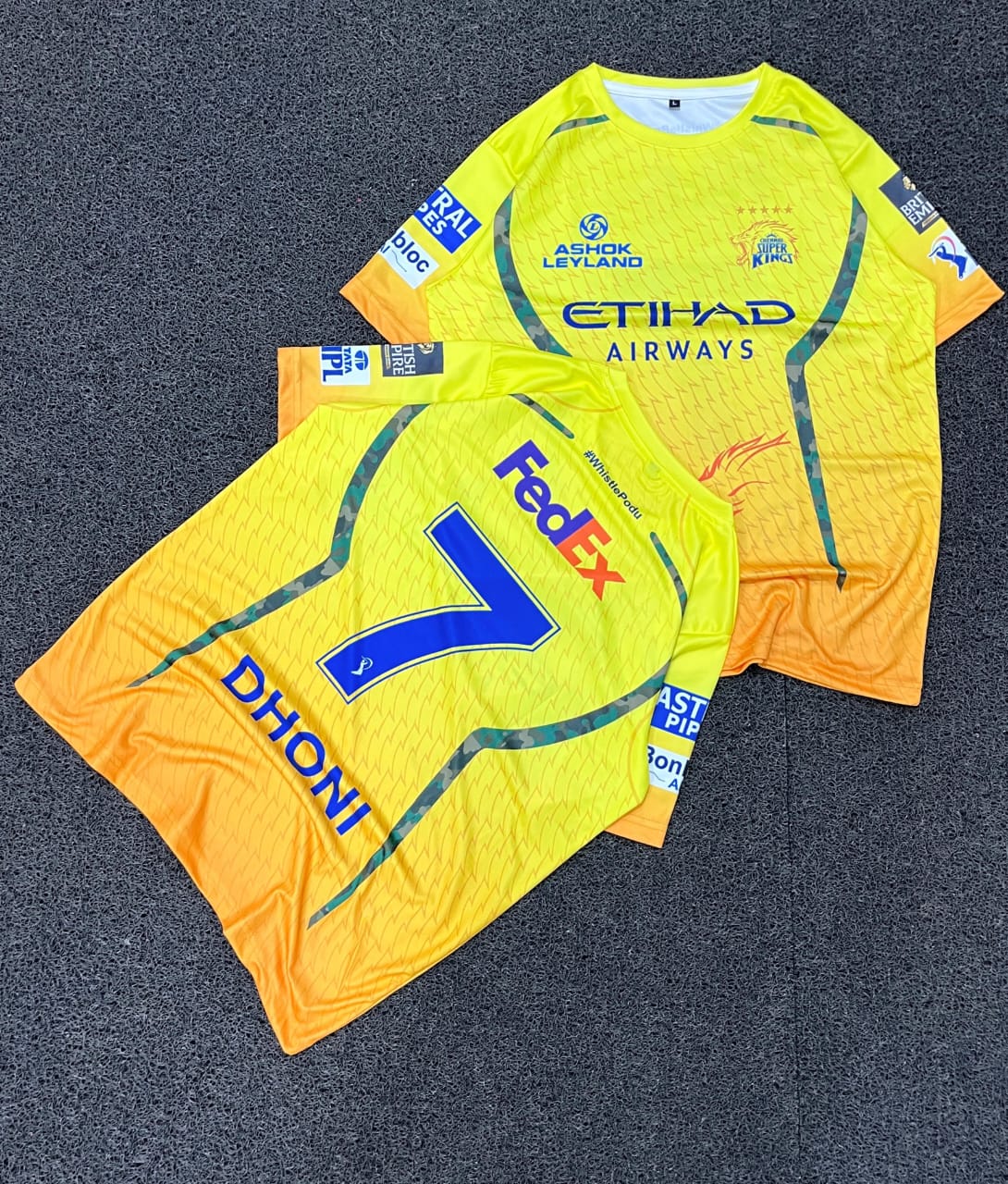 Thala 7 Dhoni Edition CSK Inspired Round Neck Jersey