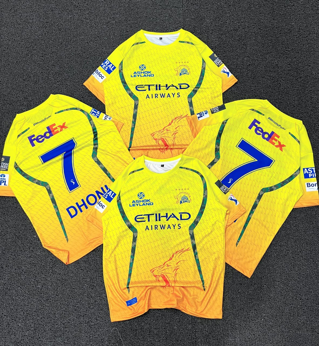 Thala 7 Dhoni Edition CSK Inspired Round Neck Jersey