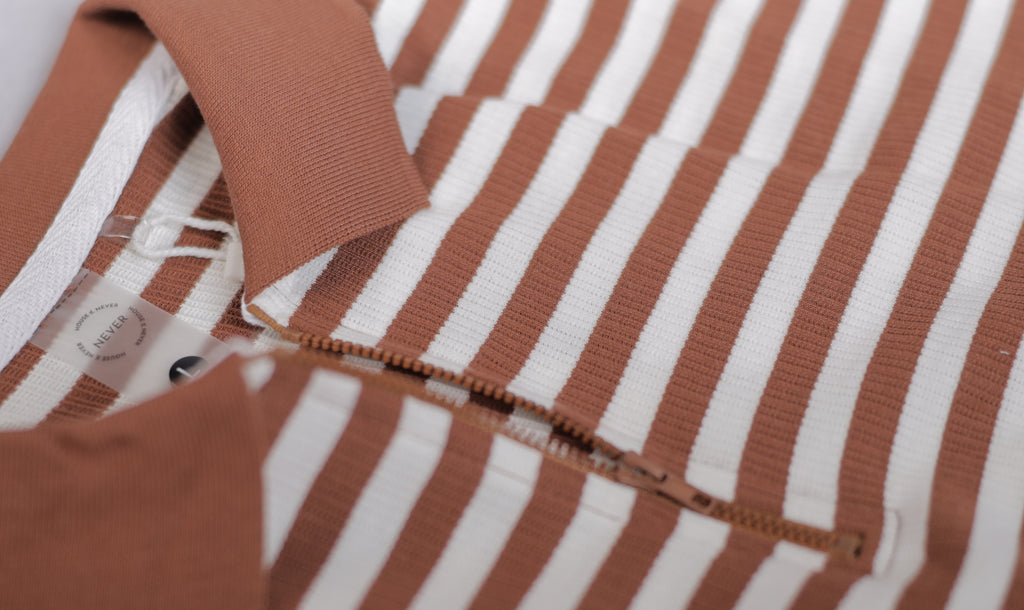 Vertical Line Soft Fabric Zipper Premium Tees,Vertical Stripe Soft Fabric Zip T-Shirt